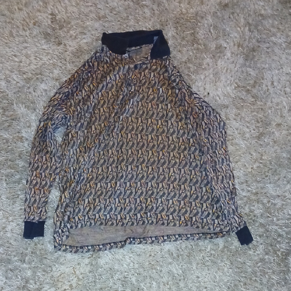 Patterned Long Sleeve Top